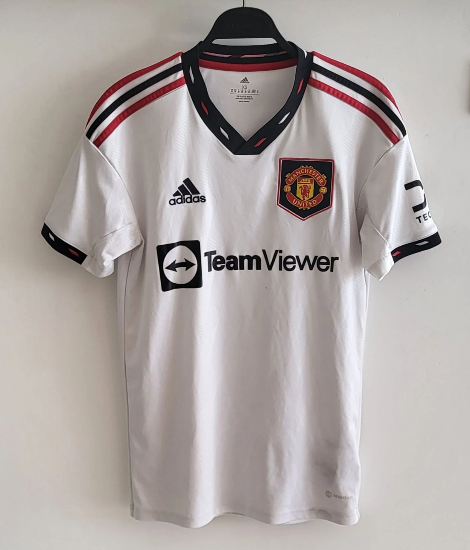 Adidas Manchester United Camisa Visitante 2022/23 H13880 Branca T.PP Autêntica TBE – photo 4